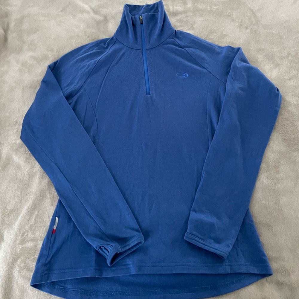 Icebreaker Blue 100% Merino Wool Top